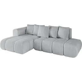altdecor Ecksofa Cord 2-Sitzer Grau