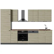 Vicco Küchenzeile Fame-Line 300 cm Eiche/Anthrazit