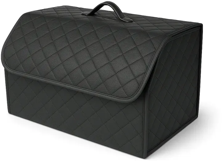 Luxuriöser Leder-Organizer für den Kofferraum, faltbare Aufbewahrungsbox 55×30×30 cm