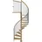 DOLLE Spindeltreppe Winnipeg 246-270 cm Eiche geölt/Metall grau