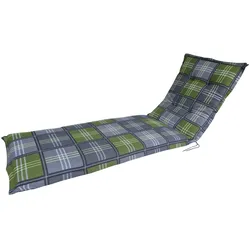 Madison A054 Rollliegenauflage Gartenliege 200x60x8cm grün kariert