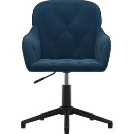 vidaXL Bürostuhl Drehbar Samt Blau