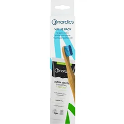 Bio Zahnpasta Ultra White + Öko Zahnbürste Blau 1 P
