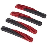 XLC Unisex – Erwachsene Bremsschuhe Ersatzbremsgummi BS-X02 4er Set 72 mm, Schwarz, Rot, Einheitsgröße