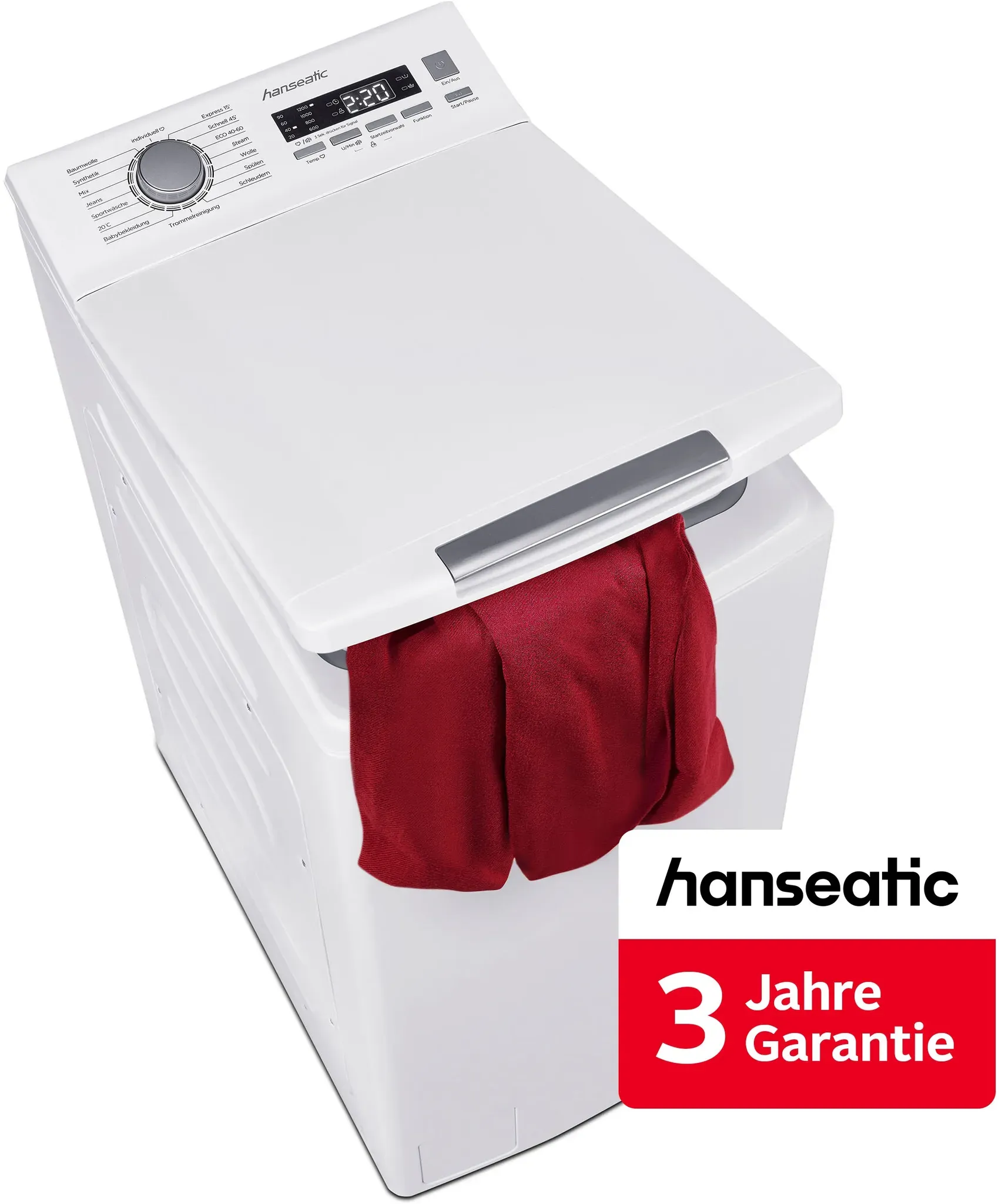 HANSEATIC Waschmaschine Toplader 