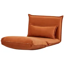 [en.casa] Schlafsessel Umeå Samt 59 x 85,5 x 67 cm Rostbraun mit Kissen