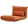 [en.casa] Schlafsessel Umeå Samt 59 x 85,5 x 67 cm Rostbraun mit Kissen
