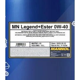 Mannol Legend+Ester 0W-40 7901 10 l