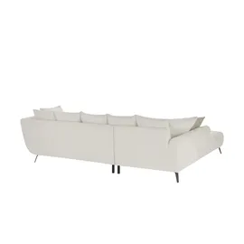 bobb Eckcouch Webstoff 3-Sitzer Beige