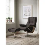 Stressless Stressless® »Mayfair«, (Set, Relaxsessel mit Hocker), mit Hocker, mit Cross Base, Größe S, M & L, Holzakzent Eiche, braun