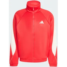 adidas Stadium Trainingsjacke - pure ruby, / Off White / crystal linen, M