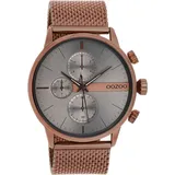 Oozoo Herren Armbanduhr Timepieces Analog Metall Mesh braun UOC11103