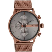 Oozoo Herren Armbanduhr Timepieces Analog Metall Mesh braun UOC11103