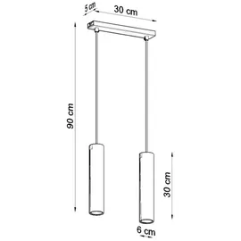 Sollux SL.0328 Pendelleuchte Lagos 2 schwarz
