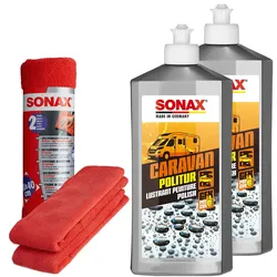 Sonax Caravan Politur+tücher Lackpolitur Polieren Pflege Wohnwagen Wohnmobil:
