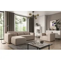 Fun Möbel Ecksofa Schlafsofa inkl. Sessel WALDO, Stoff Poso