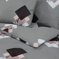 VidaXL Bettwäsche-Set Grau 200x200 cm Baumwolle