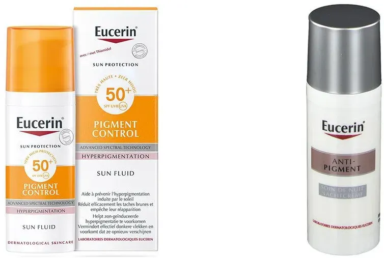 Eucerin® Anti-Pigment Nachtpflege + Pigment Control Sun Fluid LSF 50+