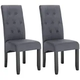 Woltu Esszimmerstuhl (Set, 2 St), Küchenstuhl Lehnstuhl, aus Massivholz grau