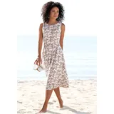 Beachtime Sommerkleid Beige Blumen 42