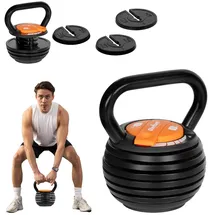 rebel electro Kettlebell Gusseisen Verstellbare Kettlebell 9 kg schwarz