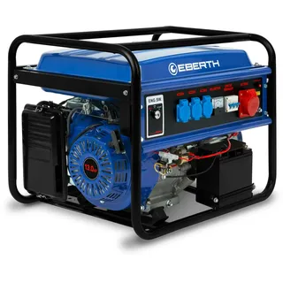 Eberth 5500 Watt Notstromaggregat Stromerzeuger Stromaggregat mit E-Start, 13 PS Benzinmotor, 4-Takt, 3-Phasen, 1x 400V, 3x 230V, 1x 12V, AVR