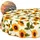 ANRO Tischdecke abwaschbar Sonnenblumen Oval 240 x 140 cm Gelb