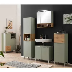 Badmöbelset melaminbeschichtet Skandi Design (fünfteilig)