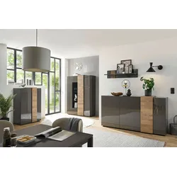 Sideboard MCA FURNITURE "Positano", grau (dunkelgrau), B:181cm H:94cm T:44cm, Holzwerkstoff, Sideboards