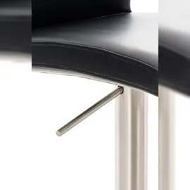 CLP 2er Set Barhocker Cadiz Kunstlederbezug edelstahl/schwarz