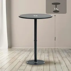 CLP Stehtisch Hereford rund schwarz/schwarz/75 cm