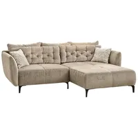 JOB Ecksofa SALO, 251 x 186 cm - Chenille mit Kissen