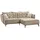 JOB Ecksofa SALO, 251 x 186 cm - Beige Chenille - mit Kissen