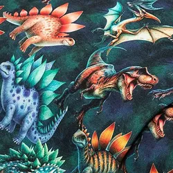 Digitaldruck-Sweat "Dinos", grün-color