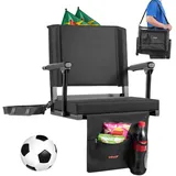 Vevor Stadionsitz Faltbar Schwarz