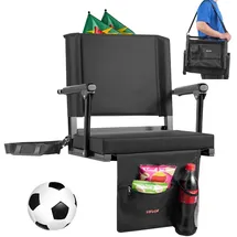 Vevor Stadionsitz Faltbar Schwarz