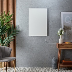 Smart-Infrarotheizung ohne Rahmen & EU-Stecker, in Weiß - Größe von 505mm x 590mm - Teplo Hudson Reed