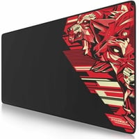 Titanwolf Gaming Mauspad XXL, glattes Stoffgewebe, Speed Mousepad 900 x 400mm große Fläche, Vector Rot