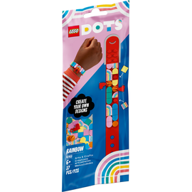 Lego Dots Regenbogen Armband mit Anhängern 41953