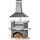 Buschbeck Grillkamin Zürich mit Edelstahlhaube 110 x 65 x 210 cm anthrazit/weiß