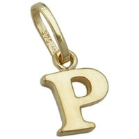 Gallay Anhänger 8x6mm Buchstabe P glänzend 9Kt GOLD