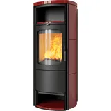 Kaminofen Hark 98 ECOplus 5 kW - Ofenkacheln: bordeaux-rot - Korpus: graphit