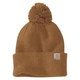 CARHARTT Knit Pom-Pom Cuffed Mütze, braun | Gr.: onesize