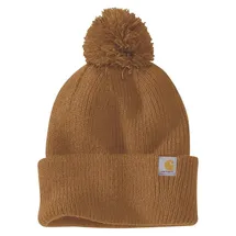 CARHARTT Knit Pom-Pom Cuffed Mütze, braun | Gr.: onesize