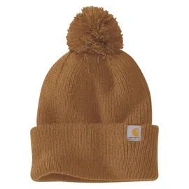 CARHARTT Knit Pom-Pom Cuffed Mütze, braun | Gr.: onesize