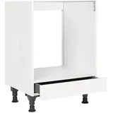 Nobilia Herdumbauschrank Flash 60 x 58,3 x 87 cm Weiß Hochglanz
