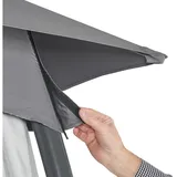 Leco Pavillon-Ersatzdach Dachtextil zum Pavillon Milena 3,3x3,3 m grau, 180 g/m2, 100% Polyestergewebe ca. 180g/m2, grau grau