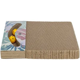 Trixie Kratzpappe mit Spielzeug 38 x 30 cm weiß