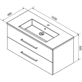 Fackelmann B.perfekt Waschtisch 103 x 48 cm (84162)
