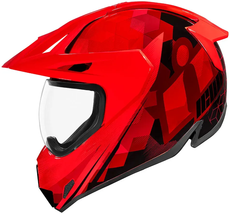 Icon Variant Pro Ascension, casque enduro - Rouge/Noir - XS